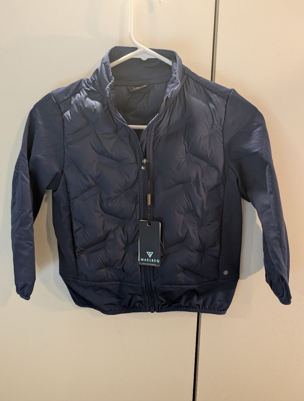 MAELREG Boys Size 6 Navy Quilted Lightweight Performance Jacket NWT